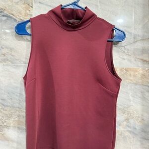 ZARA Sleeveless Burgundy Top